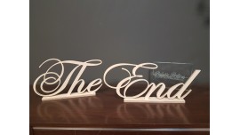 Napis drewniany The End
